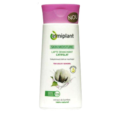 Lapte demachiant ten uscat si sensibil Skin Moisture, 200 ml, Elmiplant